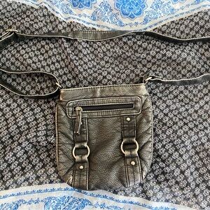 Stylish Black Leather Crossbody Bag